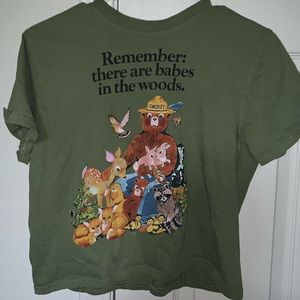 Smoky Bear cropped t shirt